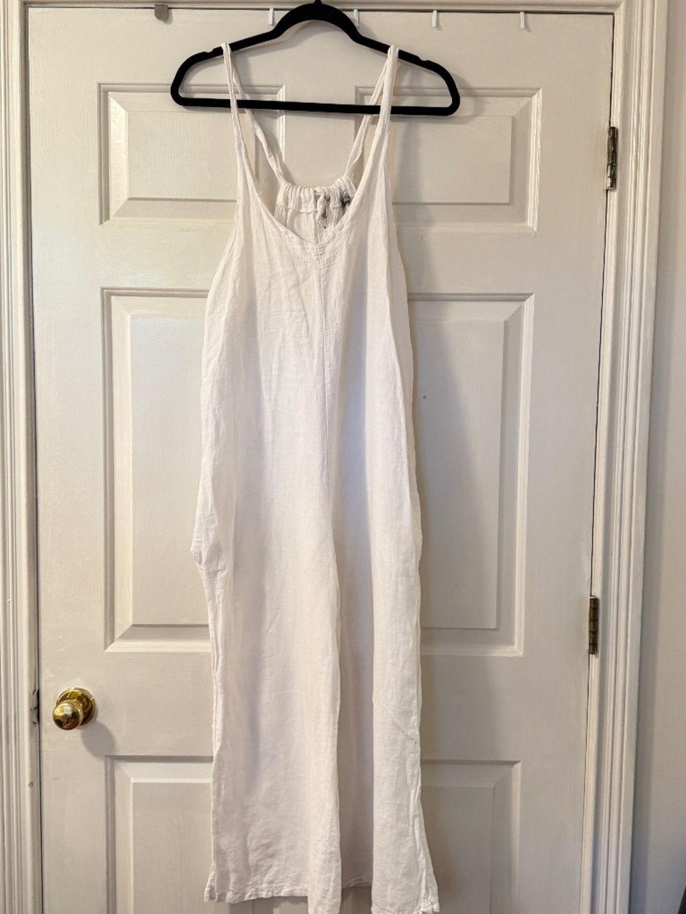 Elena Baldi Linen Jumpsuit Women's Small Made in Italy White Wide Leg Summer